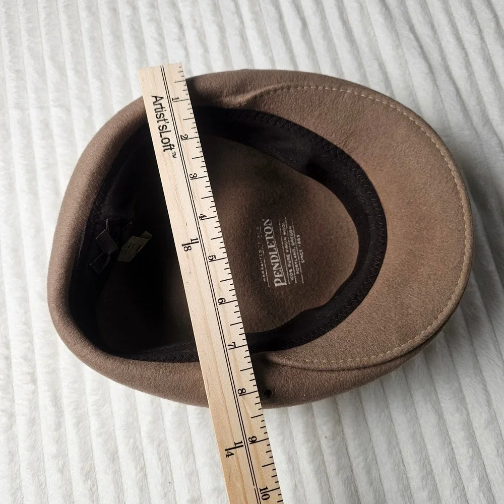 Pendleton Vintage 100% Wool VTG Newsboy Cap Large Brown Heritage Flat Hat